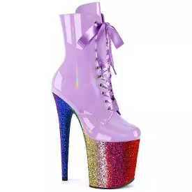 8 Inch Heel FLAMINGO-1020HG Lavender Holo Patent