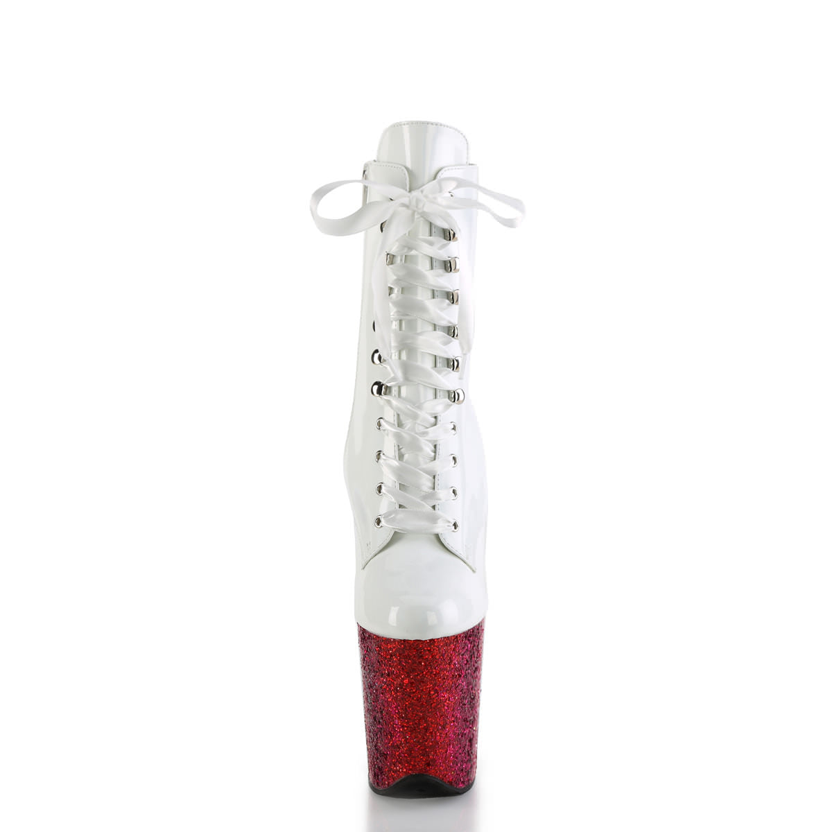 8 Inch Heel FLAMINGO-1020HG White Holo Patent