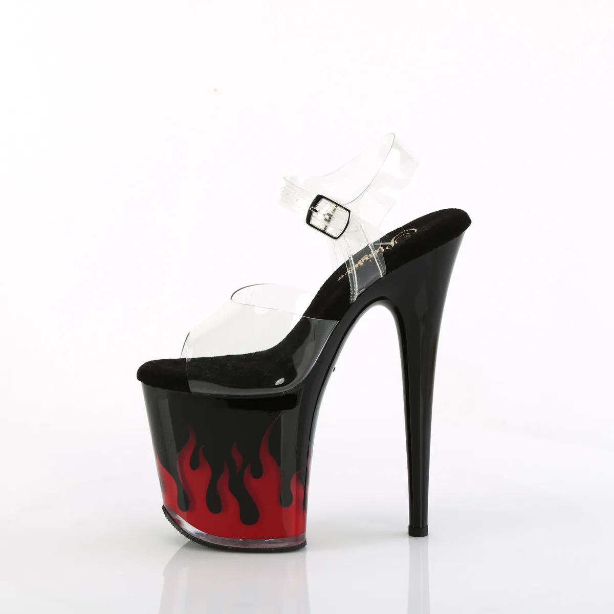 8 Inch Heel FLAMINGO-808NLFL Light-Up Red Flickering Flame