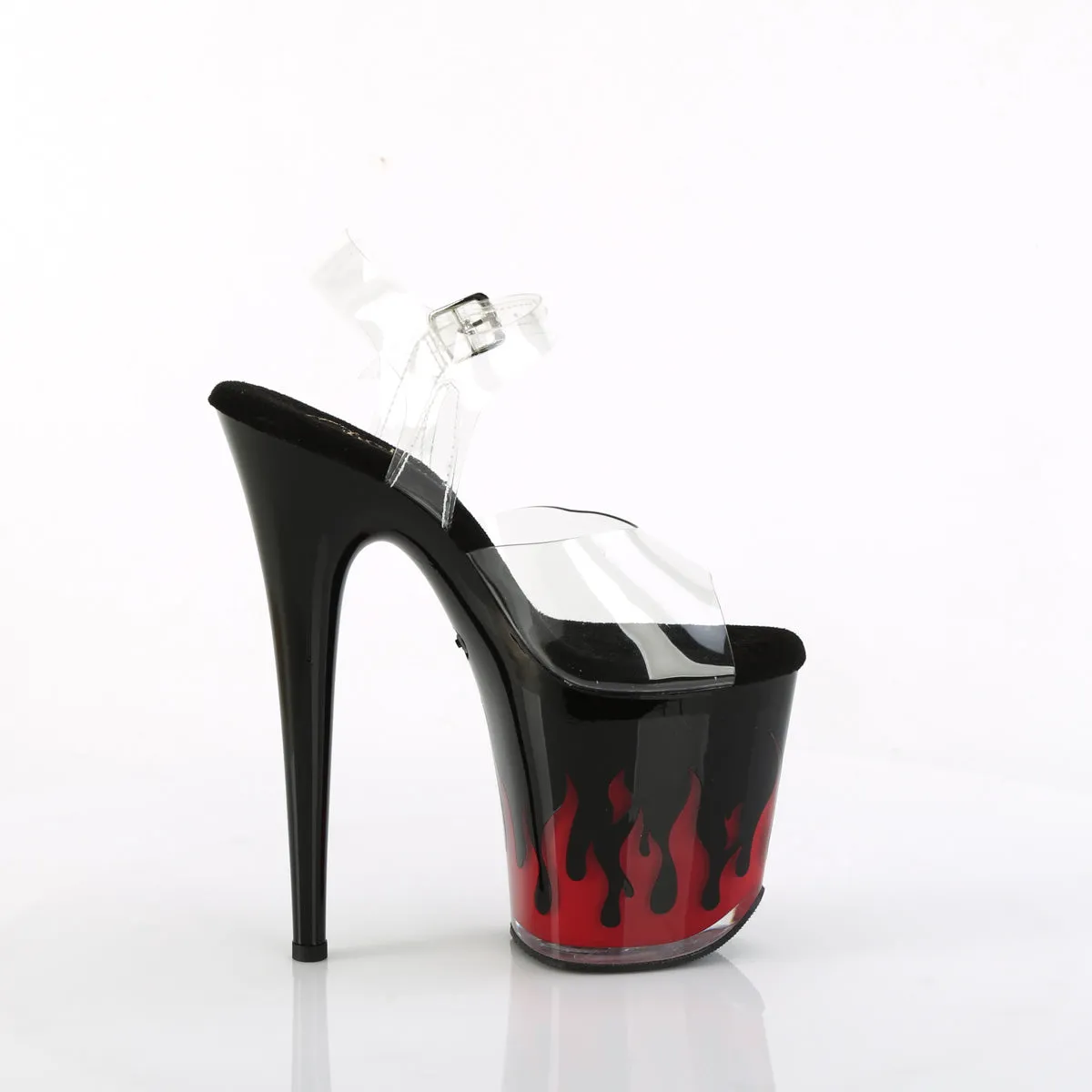 8 Inch Heel FLAMINGO-808NLFL Light-Up Red Flickering Flame