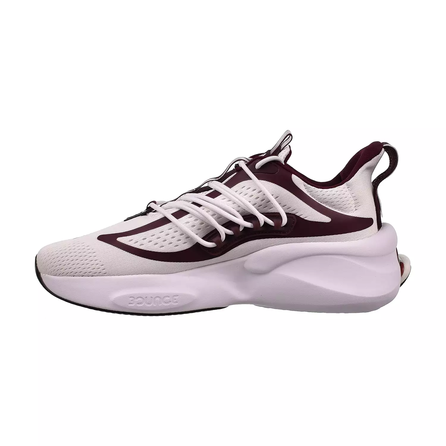 Adidas Mississippi State Alphaboost V1 Men's Shoes Cloud White-Team Maroon 2