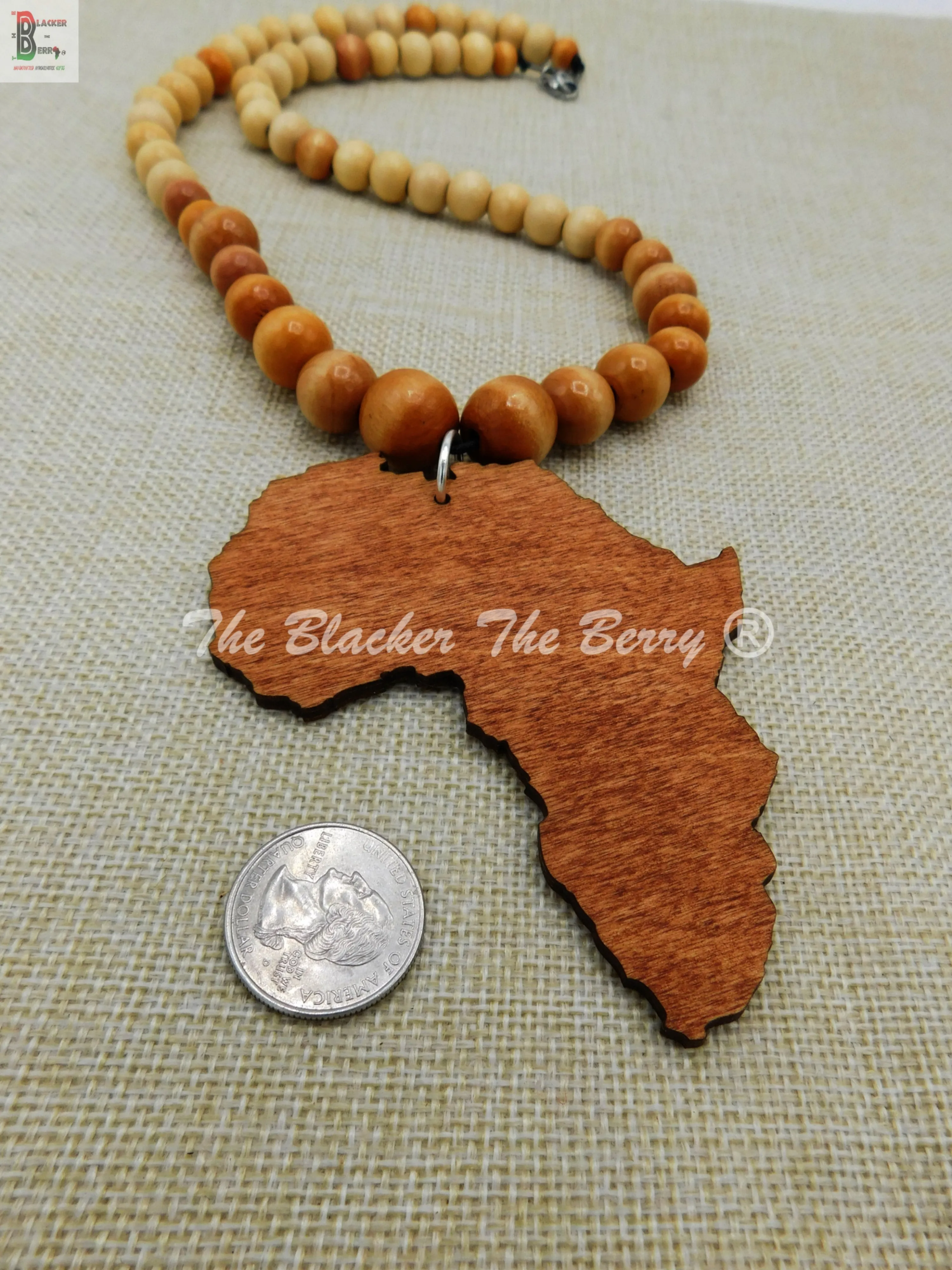 Africa Necklace Beaded Jewelry Long Africa Shape Motherland