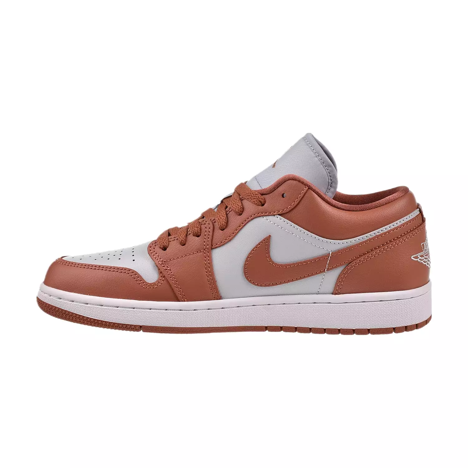 Air Jordan 1 Low Women's Shoes Pure Platinum-White-Sky J Orange