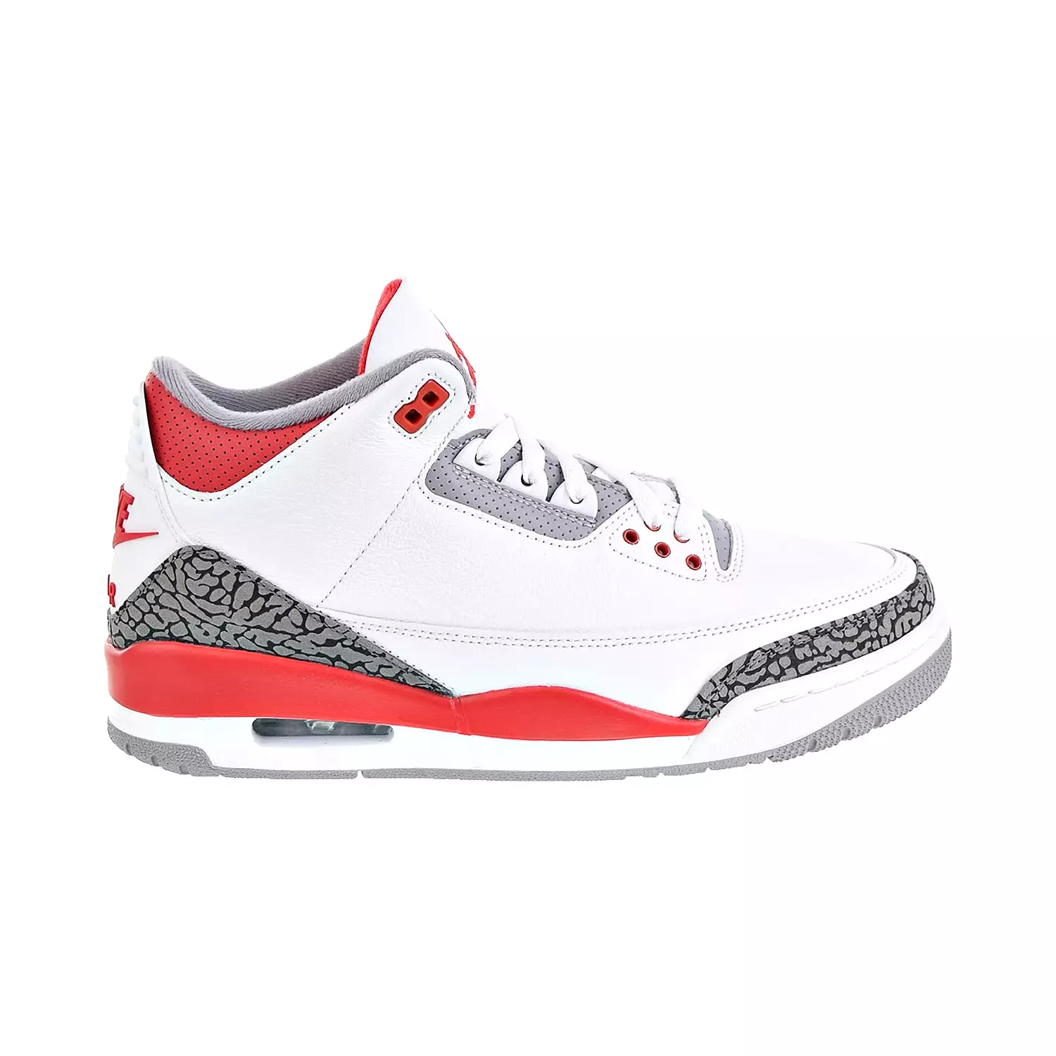 Air Jordan 3 Retro Men's Shoes White-Fire Red-Black