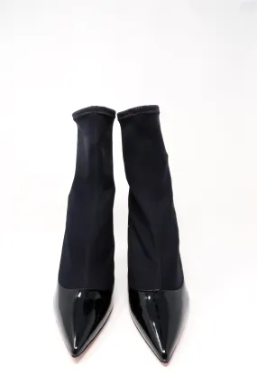 Aquazzura Black Sock Boot Heel Size 41