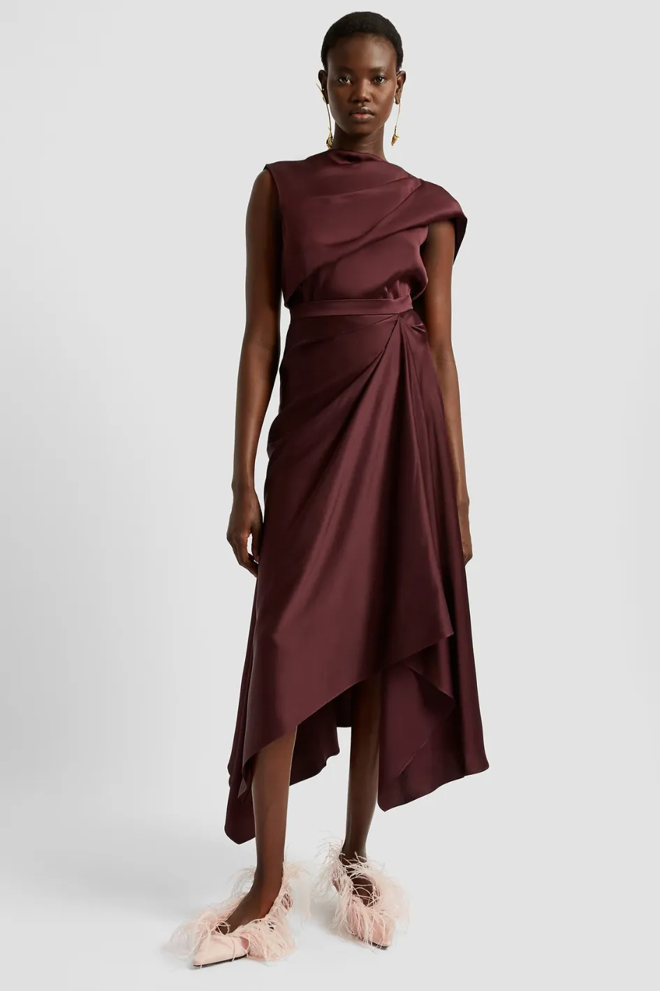 Asymmetric Drape Skirt