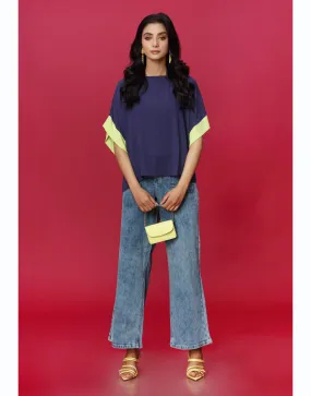 Baggy Sleeves Top in Blue