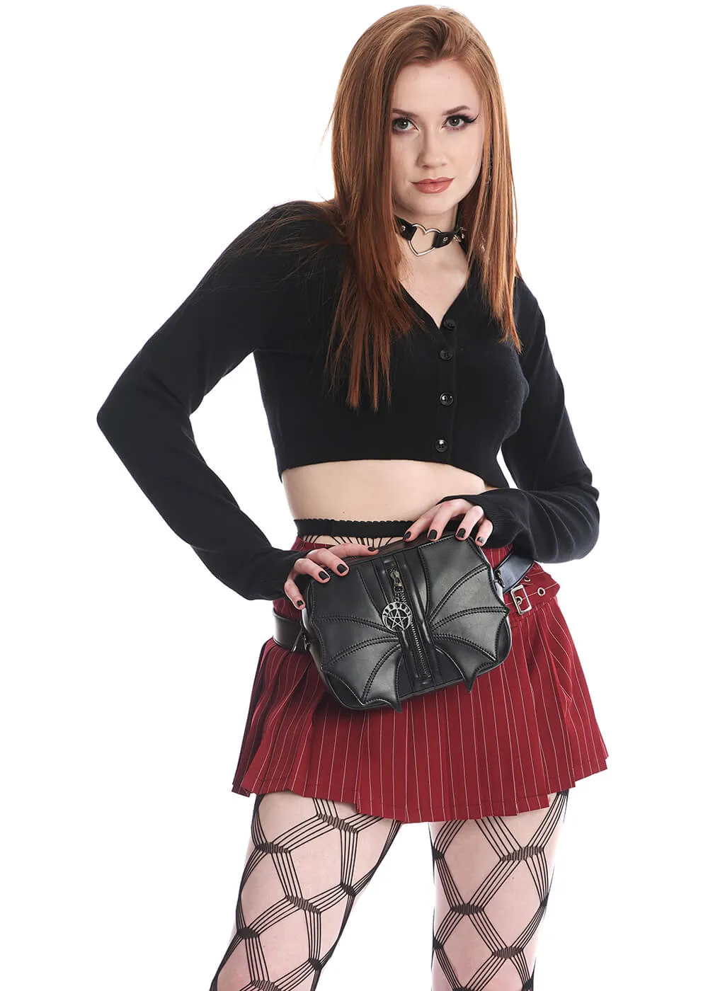 Banned Malachi Batwing Belt Bag Black