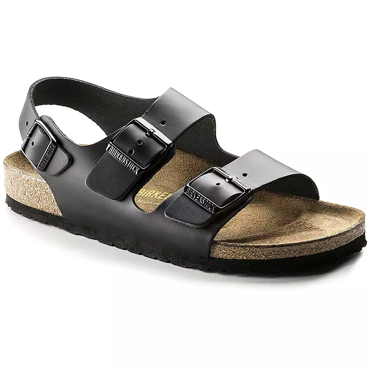 Birkenstock Mens Milano Leather Cork Slide Sandals