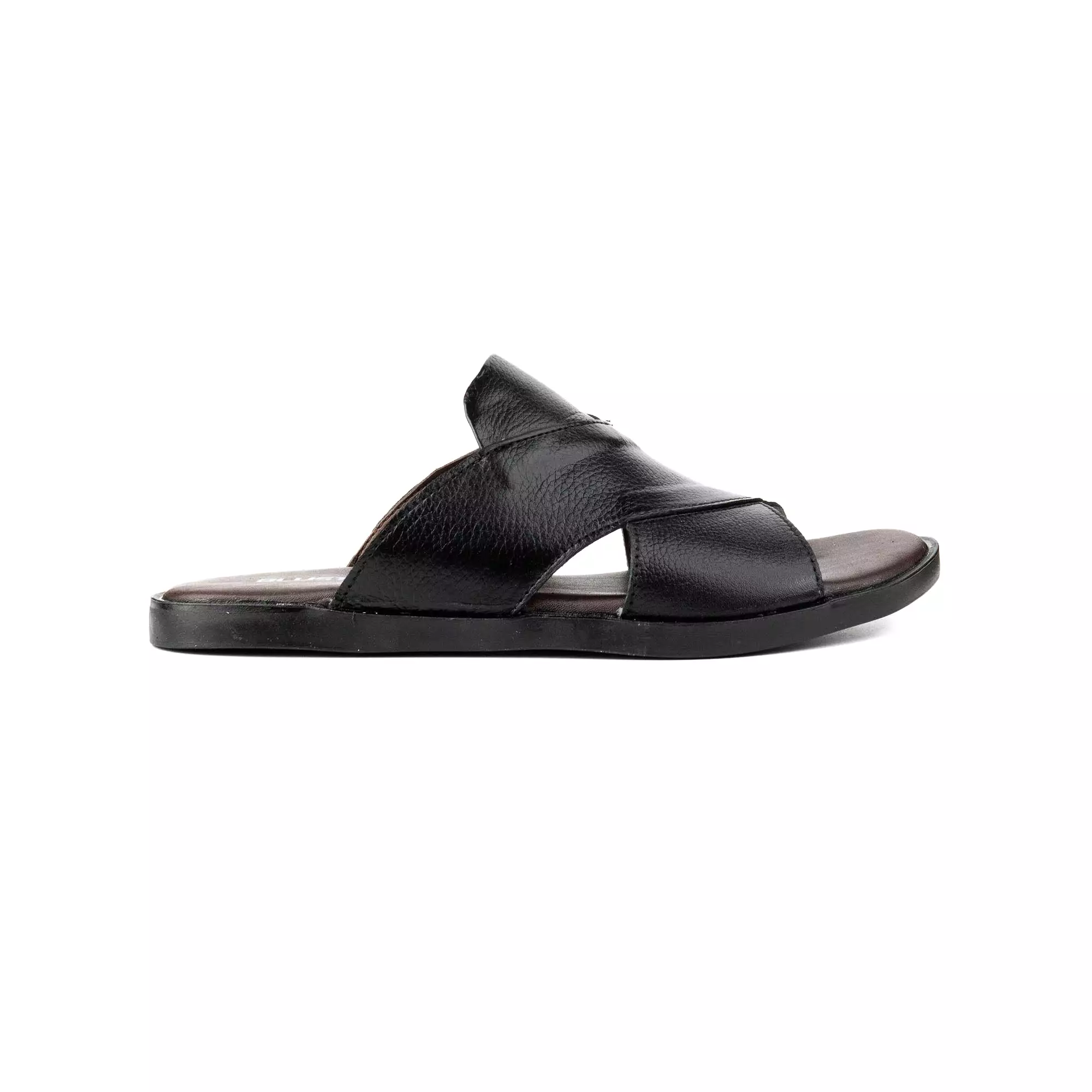 Black Premium Leather Slippers