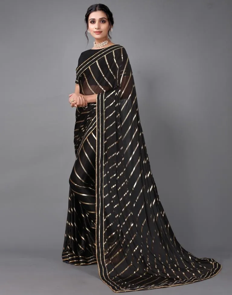 Black Silk Saree