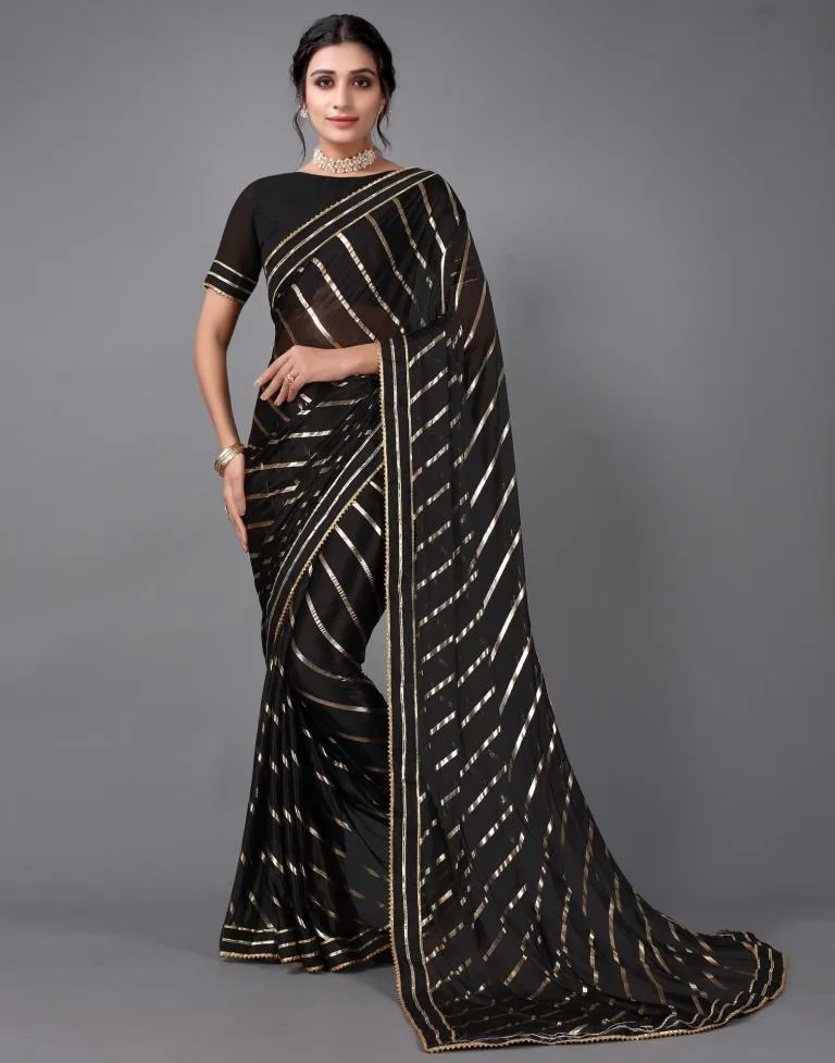 Black Silk Saree