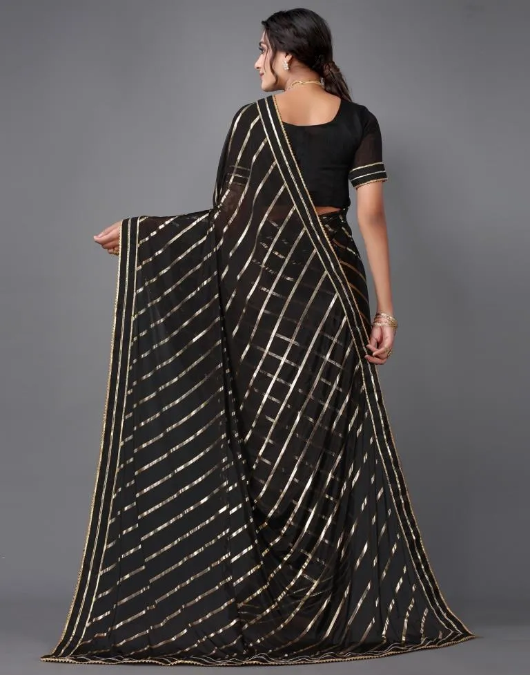 Black Silk Saree