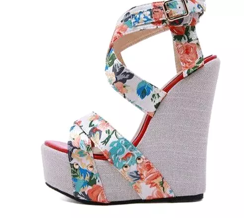 Block Heel Wedge Sandal Shoes