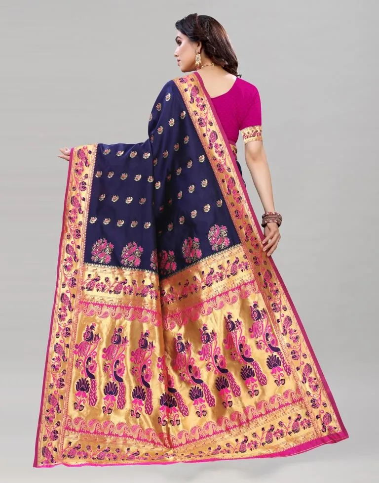 Blue Pathani Saree