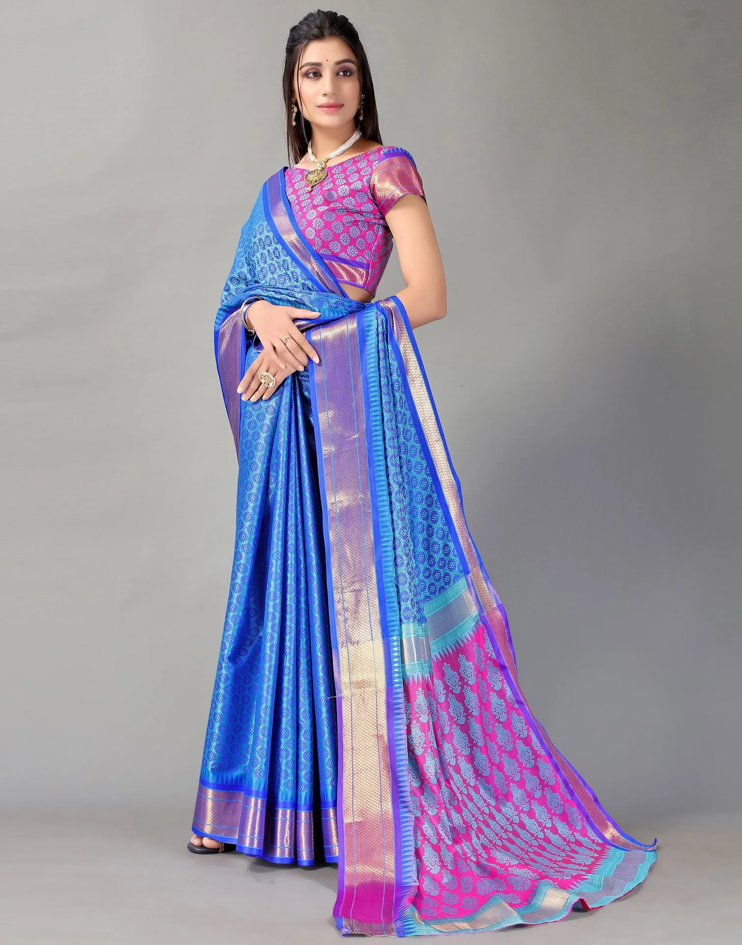 Blue Silk Saree