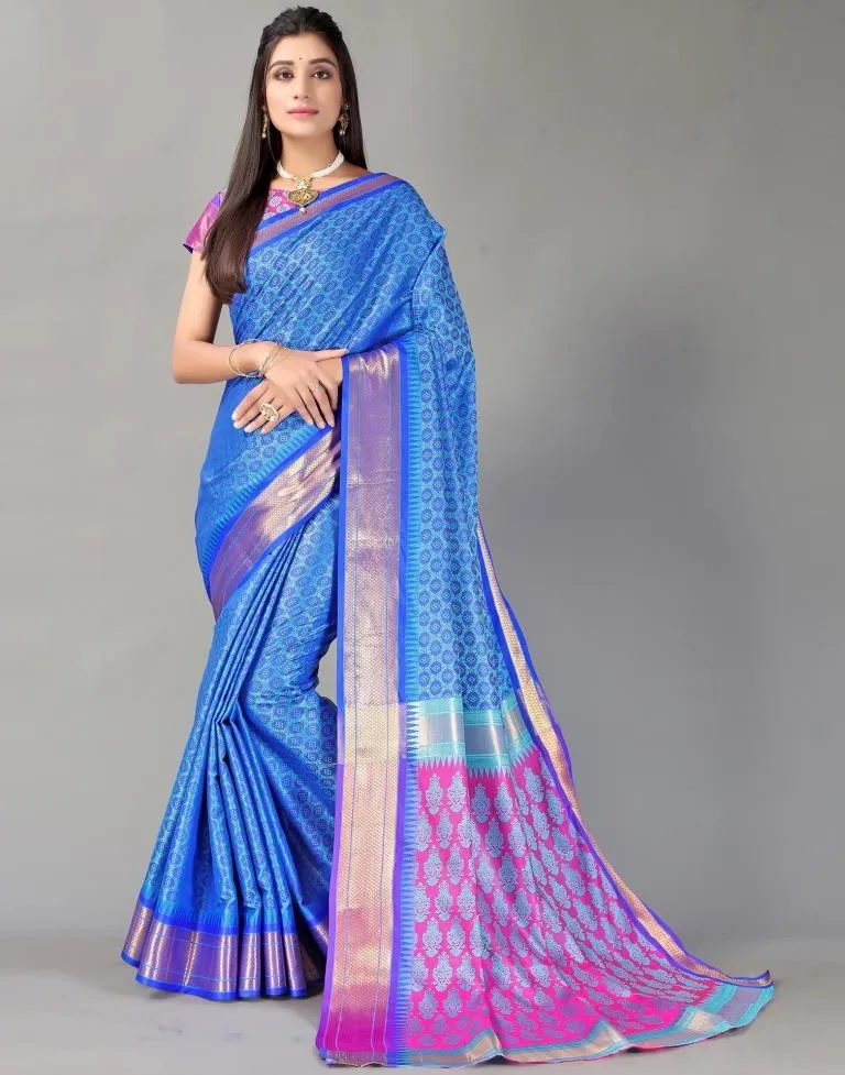 Blue Silk Saree