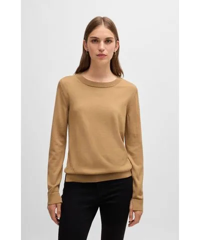 Boss Crew-neck sweater in merino wool