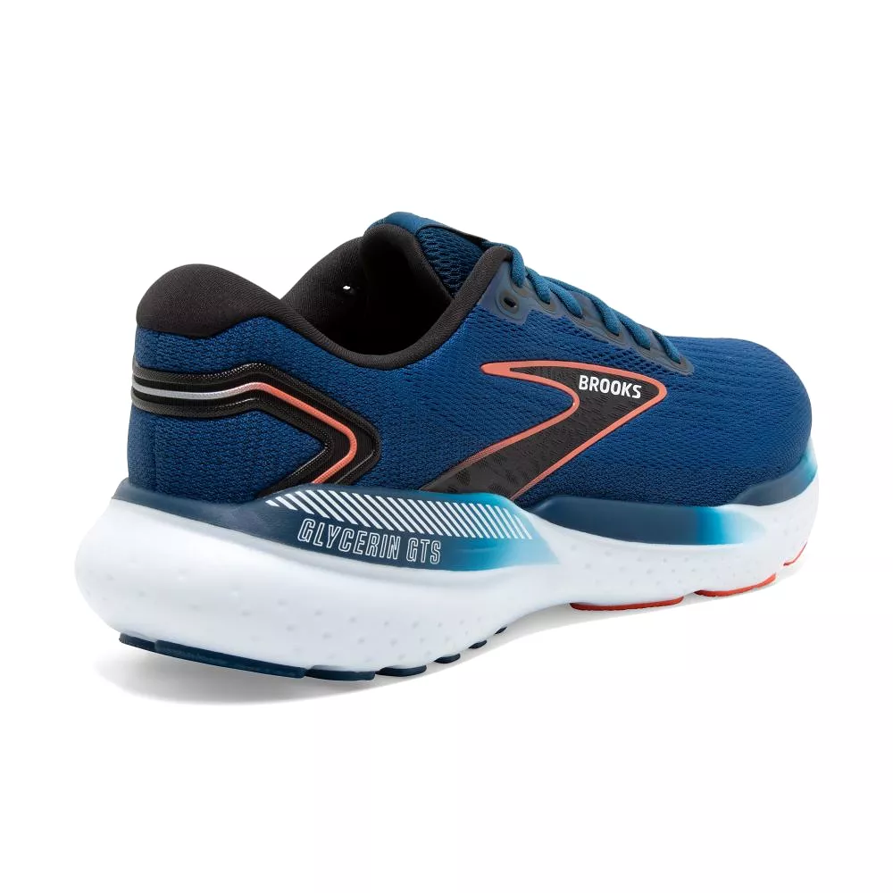 'Brooks' Men's Glycerin GTS 21 - Blue Opal / Black / Nasturtium