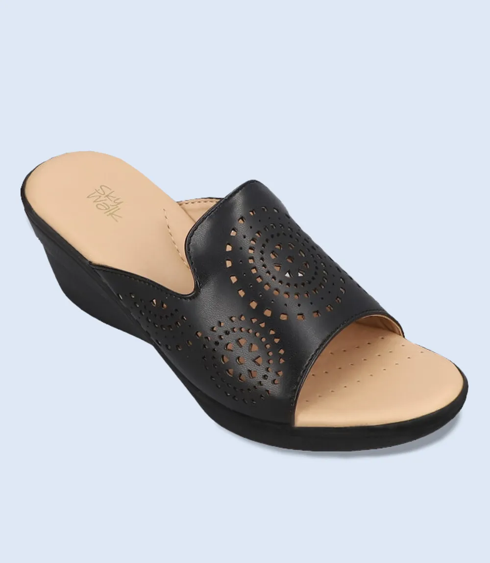 BW9260-BLACK-Women Comfort Slipper