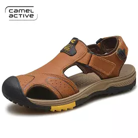 Camel Active Genuine Leather Quick-Drying Sandals Quality Casual Anti-Slippery Outdoor Beach Sandals X8039