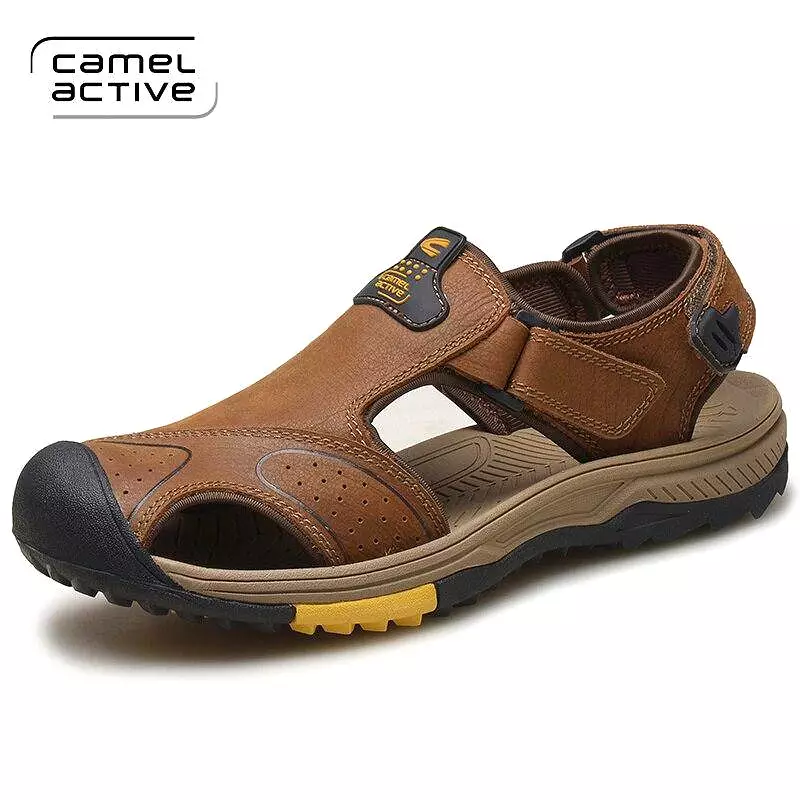 Camel Active Genuine Leather Quick-Drying Sandals Quality Casual Anti-Slippery Outdoor Beach Sandals X8039