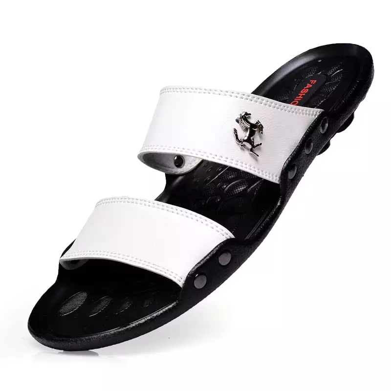 Casual Famous Brand Men Sandals Shoes Slippers Summer Flip Flops Beach Men Shoes Leather