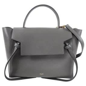 Celine Grey Mini Grained Leather Belt Bag