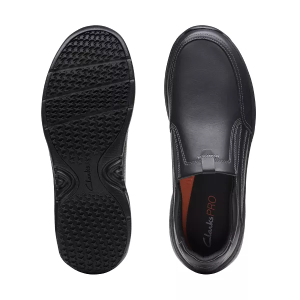 Clarks Men's Pro Step Black Leather