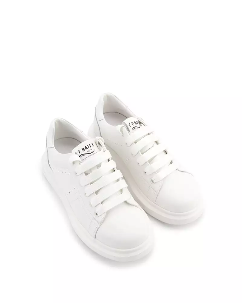 Classic  Lightweight Leather Walking Platform Sneakers