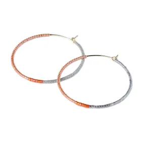 Color Field Hoops LG / Peach