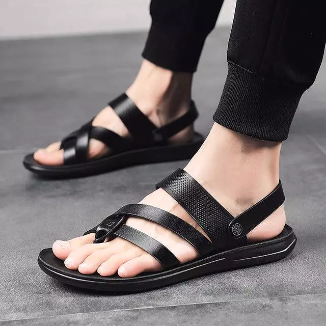 Concise Leather Sandals