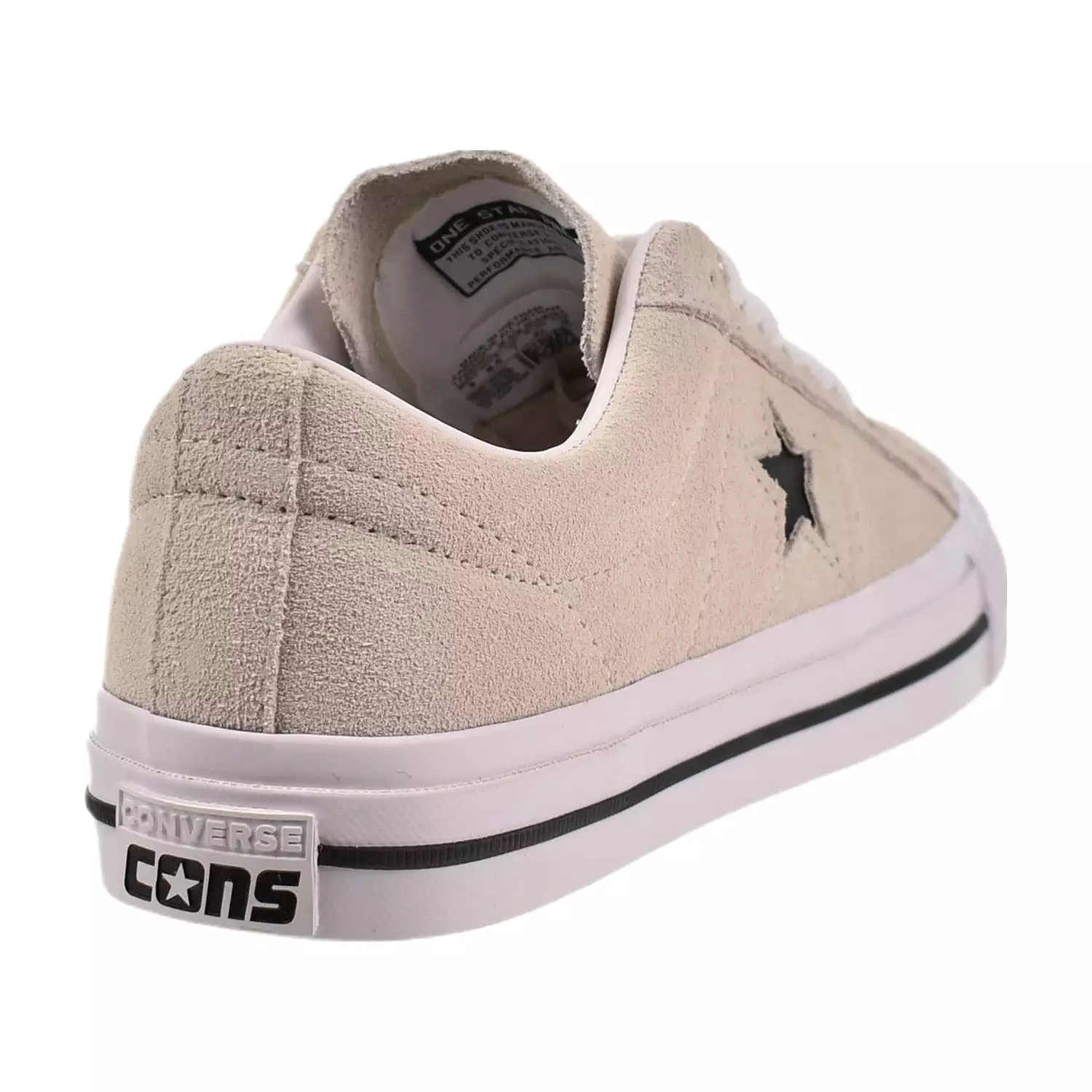 Converse One Star Pro Suede Low Top Men's Shoes Egret-White-Black