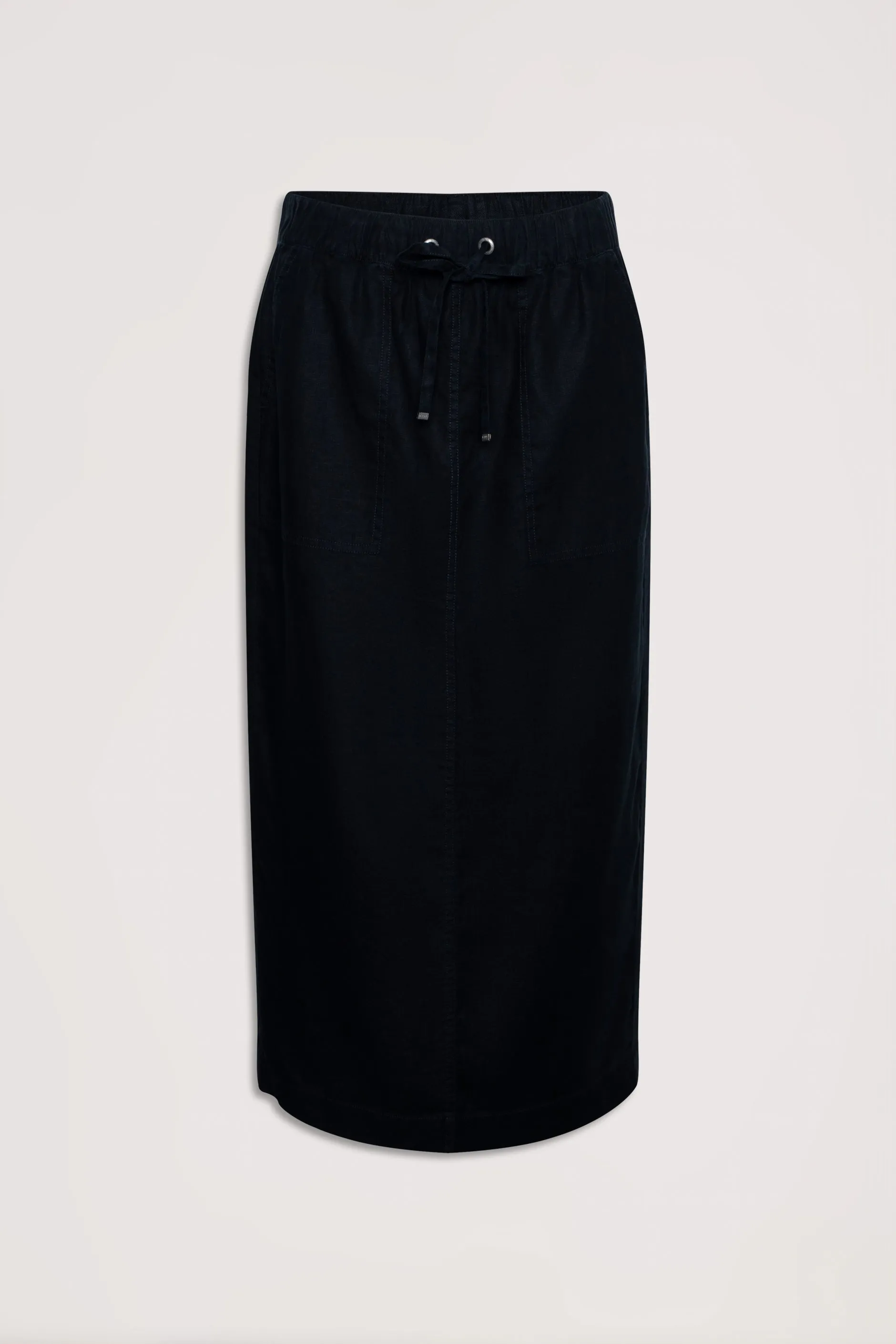 D-Luxe Linen Midi Skirt