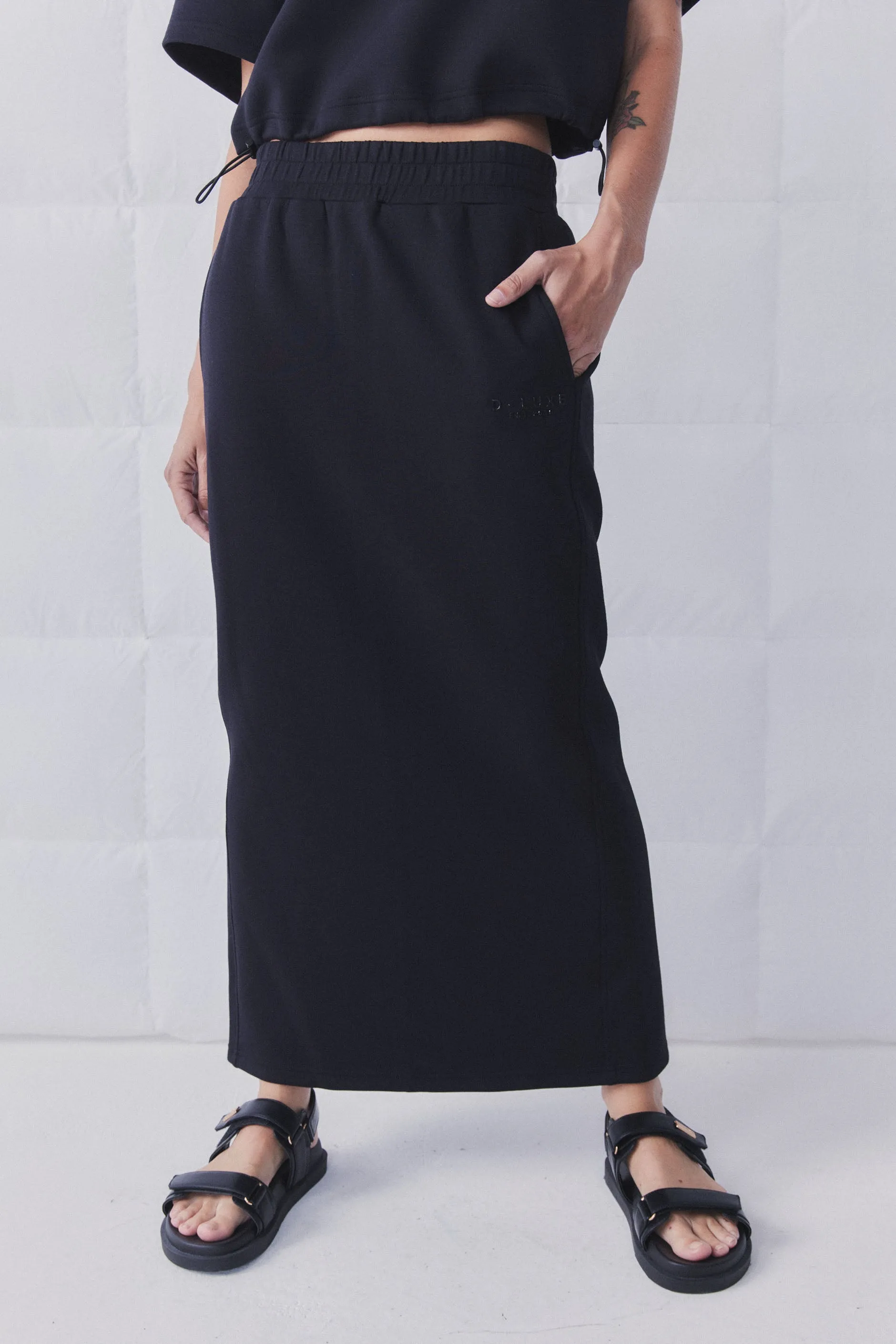 D-Luxe Neoprene Midi Skirt