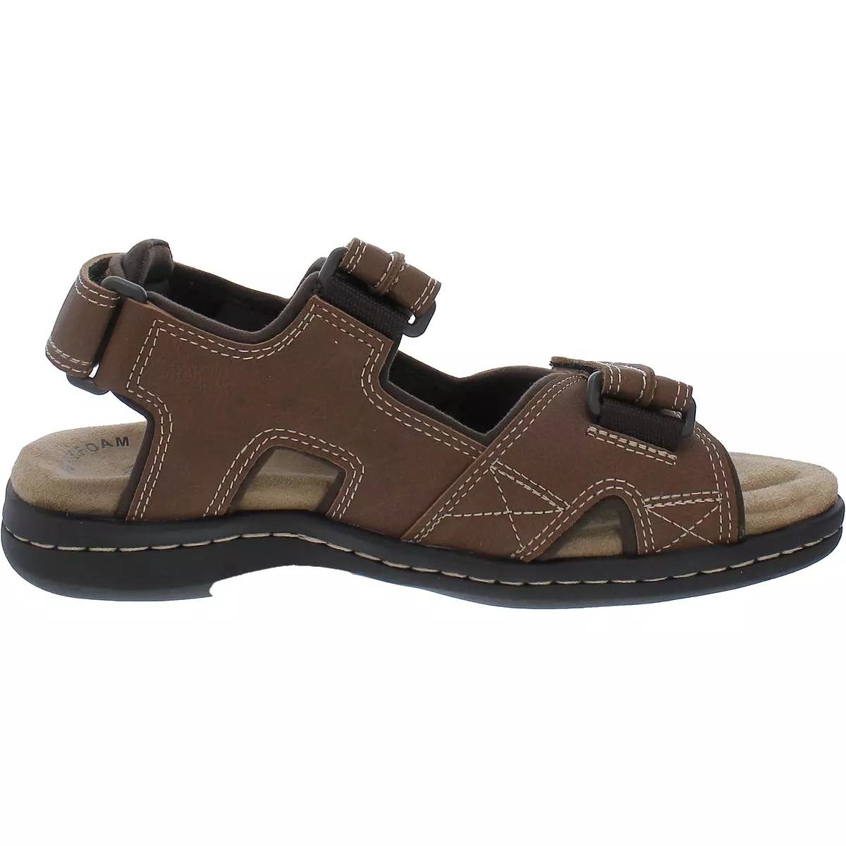 Dockers Mens Newpage Faux Leather Memory Foam Fisherman Sandals