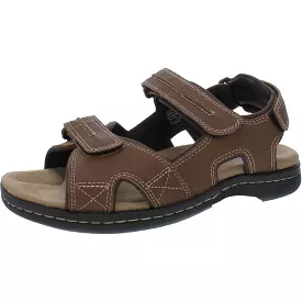 Dockers Mens Newpage Faux Leather Memory Foam Fisherman Sandals