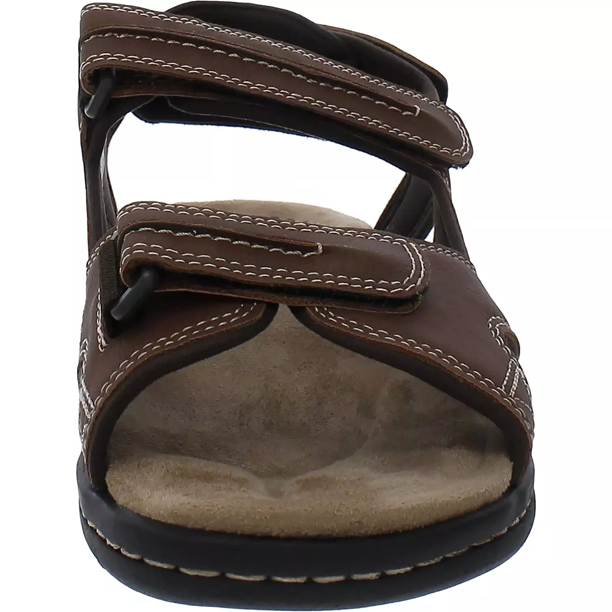 Dockers Mens Newpage Faux Leather Memory Foam Fisherman Sandals