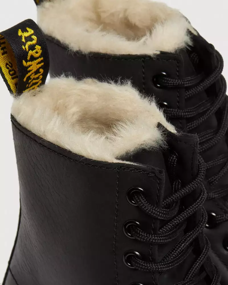 Dr. Martens Women's 1460 Serena Faux Fur Lined - Black