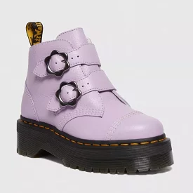 Dr. Martens Women's Devon Quad Flower Buckle - Lilac Milled Nappa