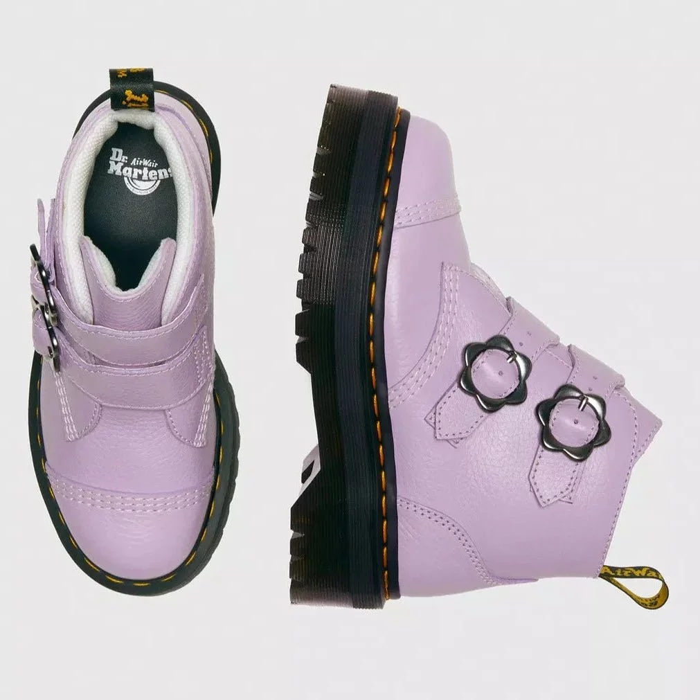 Dr. Martens Women's Devon Quad Flower Buckle - Lilac Milled Nappa