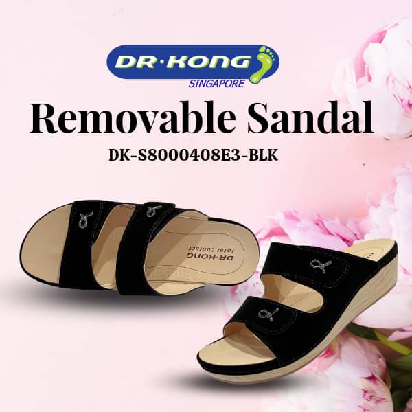 DR.KONG WOMEN REMOVABLE INSOLE SANDALS DK-S8000408E3-BLK(RP : $189)