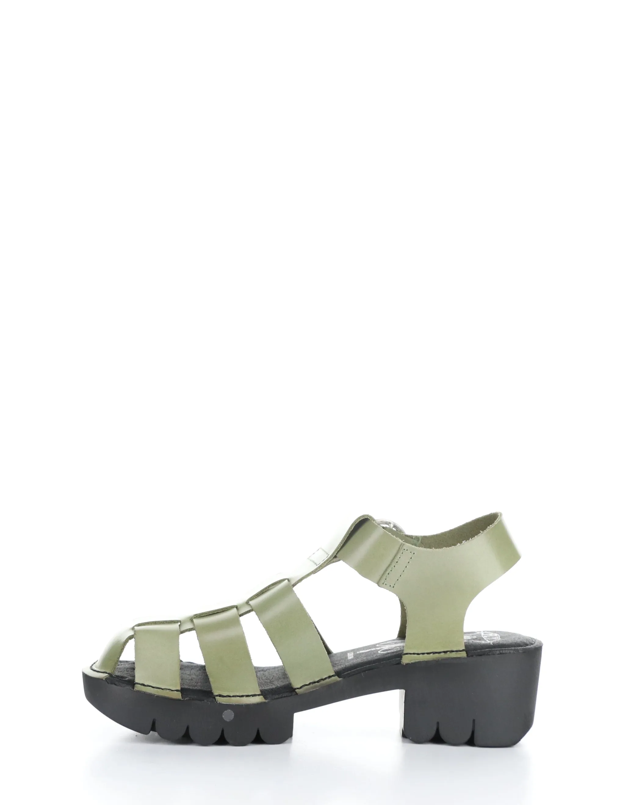 EMME511FLY 010 LIGHT GREEN Round Toe Sandals