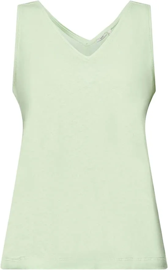 Esprit Citrus Green V-Neck Tank Top