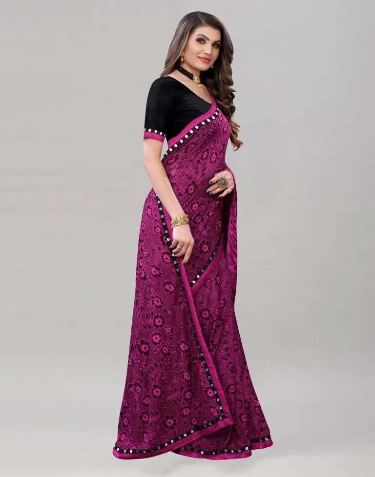 Fabulous Magenta Saree