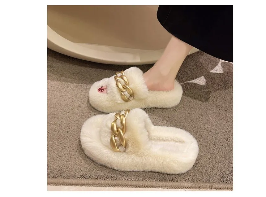 Fluffy Platform Slippers cc26