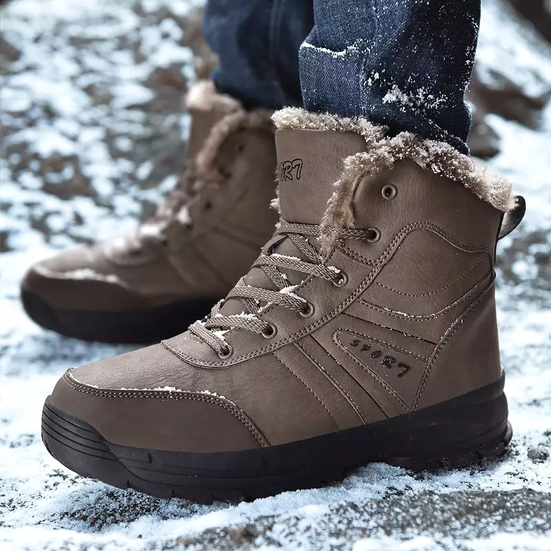 Genuine Leather Fashion Men's Snow Boots