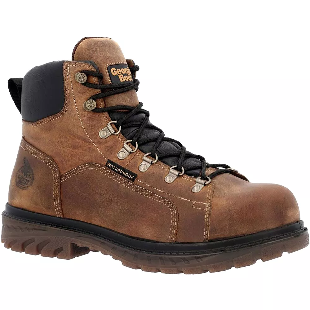 'Georgia Boot' Men's 6 EH WP Steel Toe - Brown