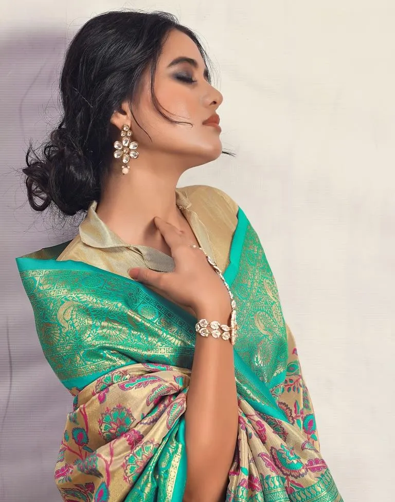 Golden Silk Woven Sarees