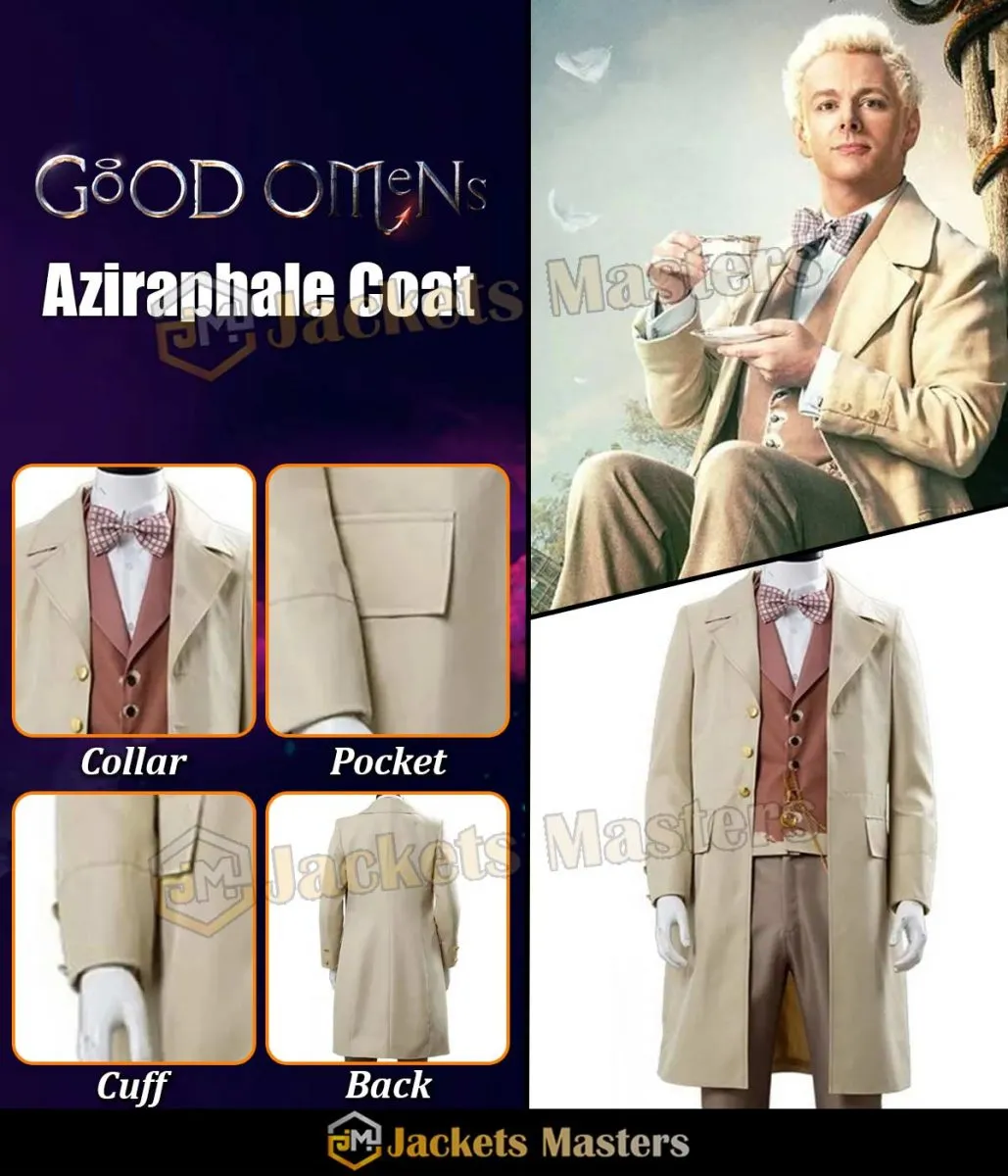 Good Omens Michael Sheen Cotton Coat